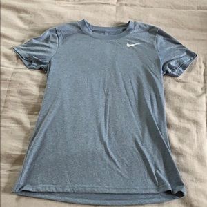 Light blue dry fit workout tee